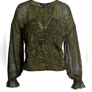 ALL SAINTS PENNY TAMORA HIGH LOW LONGSLEEVE SHEER TOP US8 NWT